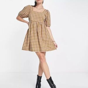 Madewell Brown Plaid Dress